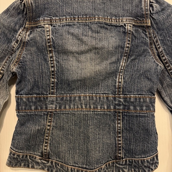 Levi's Strauss Signature girls medium denim jacket blue jean fitted like new - Picture 5 of 11